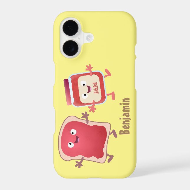 Funny bread and jam cartoon characters (Back)