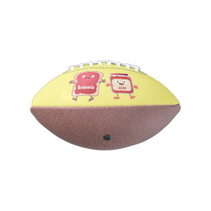 Funny bread and jam cartoon characters american football