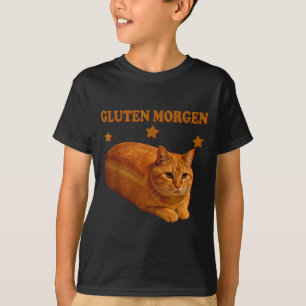 Funny Bread Cat Meme Gluten Morgen Humor Graphic G T-Shirt