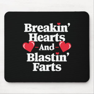 Funny Breaking Hearts And Blasting Farts Mens Vale Mouse Mat