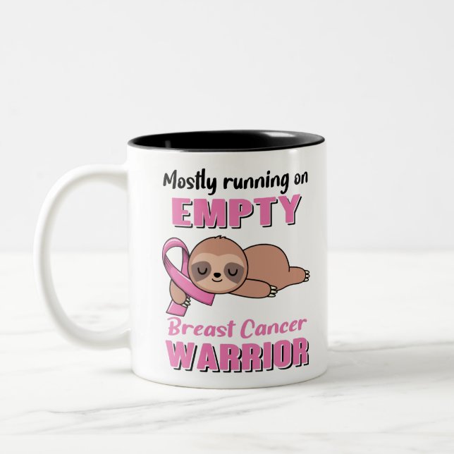 Funny Breast Cancer Awareness Gifts Two-Tone Coffee Mug (Left)