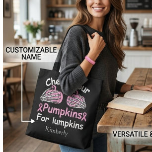 Funny Breast Cancer Awareness Personalised Tote Bag