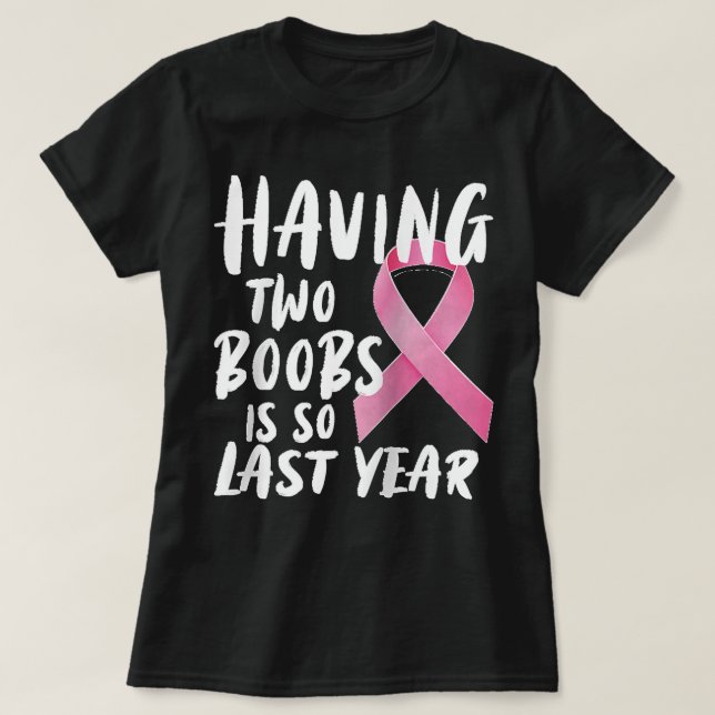 Funny Breast Cancer Design Mastectomy Recovery Rag T-Shirt (Design Front)
