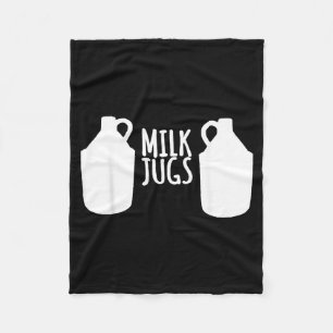 Funny Breastfeeding Shirt - Milk Jugs Support Fleece Blanket