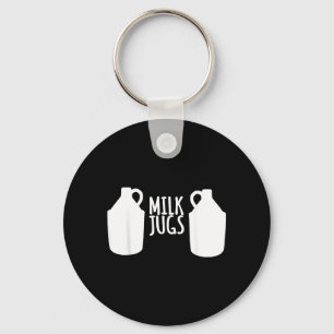 Funny Breastfeeding Shirt - Milk Jugs Support Key Ring