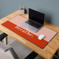 Funny Breathe Modern Minimalist Bold Orange Pink