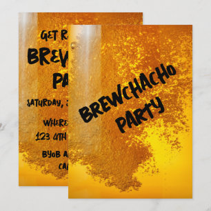Funny Brewchacho Beer Invitation