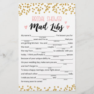 Funny Bridal Shower or Hen Party game