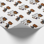 Funny Bride and Groom Tiger Wedding Art Wrapping Paper<br><div class="desc">Fun tiger bride and groom original art wedding design.  Can also add custom text and change background colour when ordering.</div>