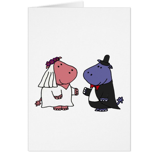 Funny Bride and Groom Wedding Cartoon (Front)