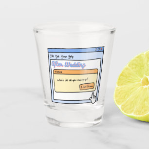 Funny Bride & Groom Gift for Bachelor Party Humour Shot Glass