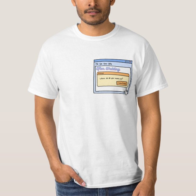 Funny Bride & Groom Gift for Bachelor Party Humour T-Shirt (Front)