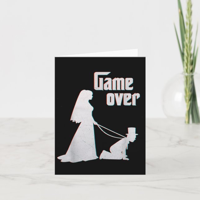 Funny Bride Groom Wedding Bachelor Bachelorette Ga Card (Front)