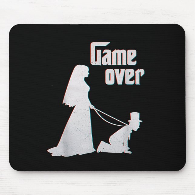 Funny Bride Groom Wedding Bachelor Bachelorette Ga Mouse Mat (Front)
