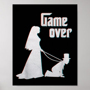 Funny Bride Groom Wedding Bachelor Bachelorette Ga Poster