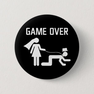 Funny Bride Groom Wedding Bachelor Bachelorette Pa 6 Cm Round Badge