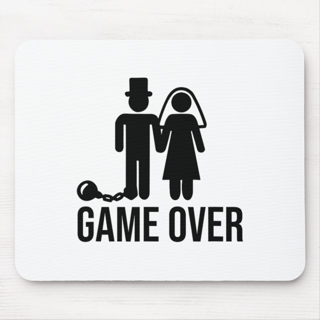 Funny Bride Groom Wedding Bachelor Bachelorette Pa Mouse Mat (Front)