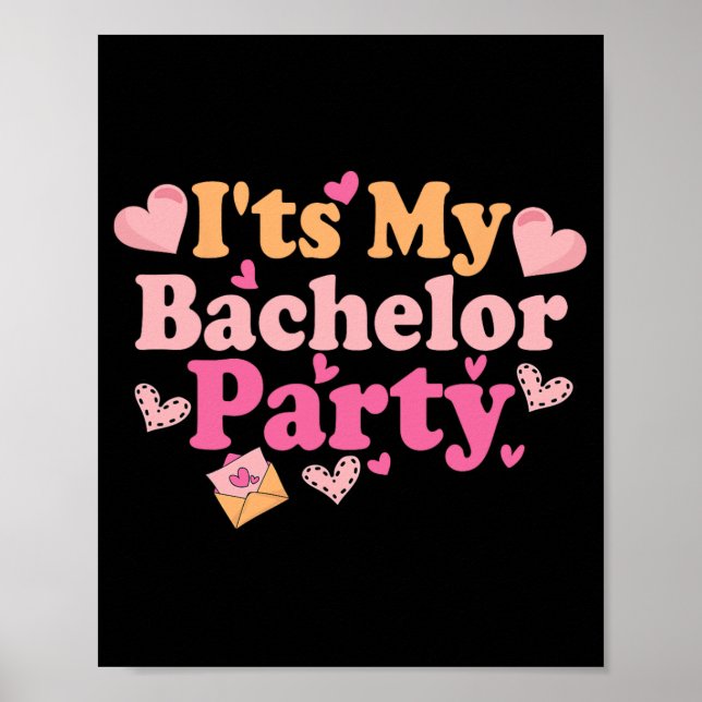 Funny Bride Groom Wedding Bachelor Bachelorette Pa Poster (Front)
