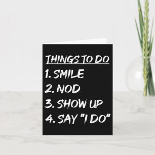 Funny Bride Groom Wedding Engagement To Do List Card
