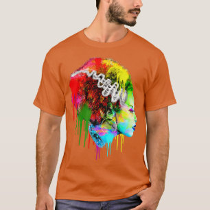 Funny Bride Halloween, Colourful Modern Bride T-Shirt