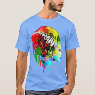 Funny Bride Halloween, Colourful Modern Bride T-Shirt