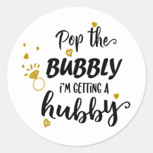 Funny Bride Mrs Wedding Bridal Shower Engagement Classic Round Sticker