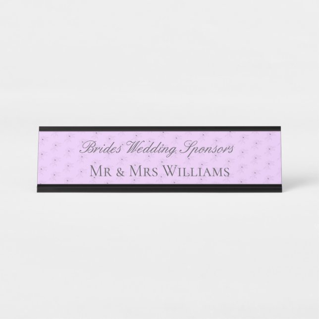 Funny Brides Parents Wedding Name Plate (Front)