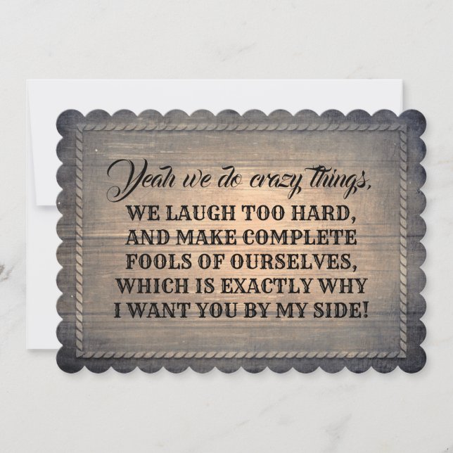 Funny Bridesmaid / Maid of Honour Proposal Invitation (Front)