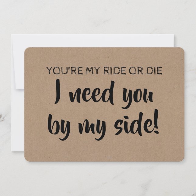 Funny Bridesmaid / Maid of Honour Proposal Invitation (Front)