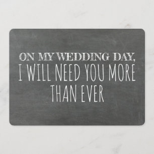 Funny Bridesmaid / Maid of Honour Proposal Invitation