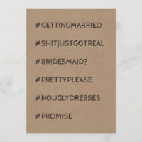 Funny Bridesmaid / Maid of Honour Proposal