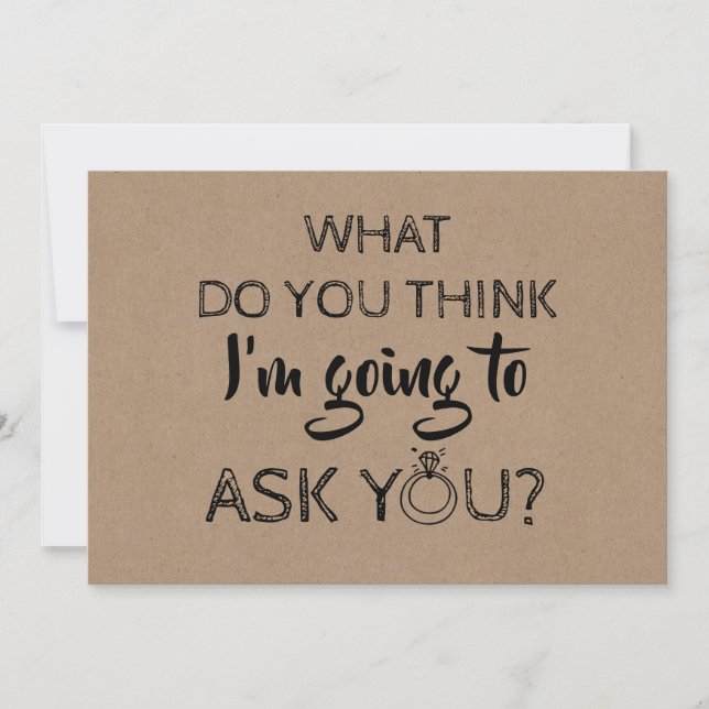 Funny Bridesmaid / Maid of Honour Proposal Invitation (Front)