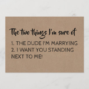 Funny Bridesmaid / Maid of Honour Proposal Invitation