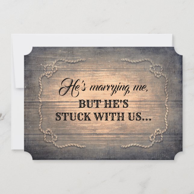 Funny Bridesmaid / Maid of Honour Rustic Proposal Invitation (Front)