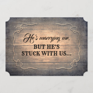 Funny Bridesmaid / Maid of Honour Rustic Proposal Invitation