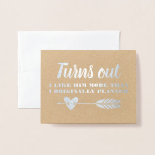 Funny Bridesmaid or Maid of Honour Foil Card
