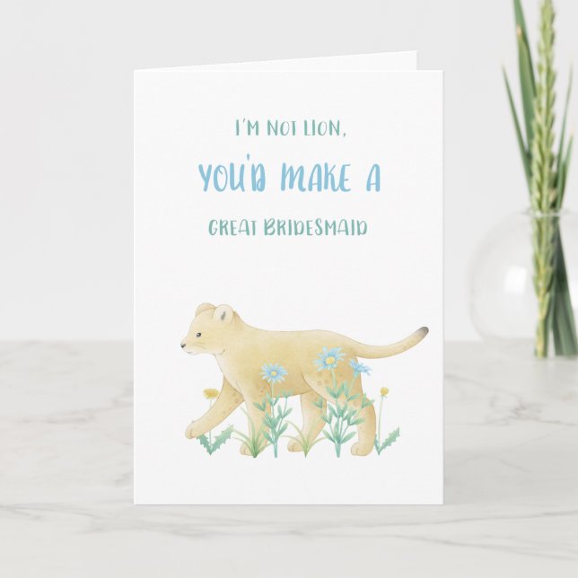 Funny Bridesmaid Proposal Card (Front)