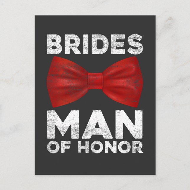 Funny Bridesman Wedding Bridal Party Quote Postcard (Front)