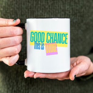 Funny Bright Retro Chance This Is Wine Two-Tone Coffee Mug