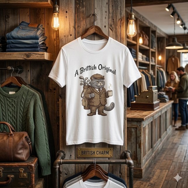 Funny British Shorthair Cat T-Shirt (Creator Uploaded)