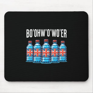 Funny British Vacation Bottle Of Water And Britain Mouse Mat