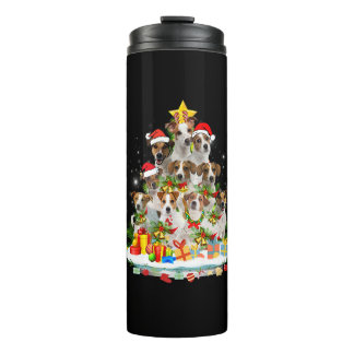 Funny Brittany Spaniel Christmas Tree Ornament Dec Thermal Tumbler