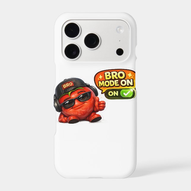 Funny Bro Mode On T-Shirt | Cute Animated Characte (Back)
