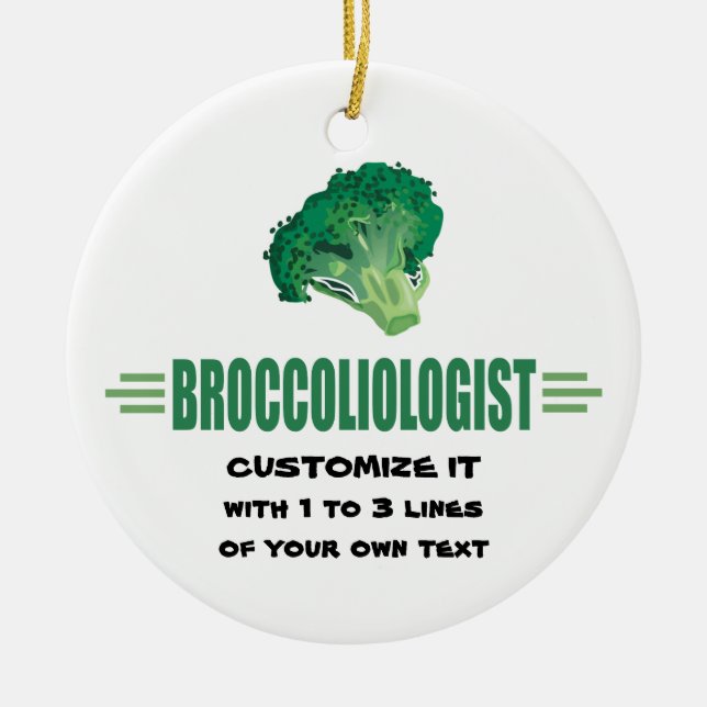 Funny Broccoli Ceramic Tree Decoration (Front)