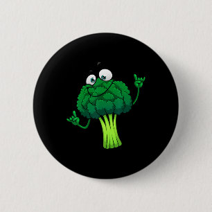 Funny Broccoli Lover Designs For Men Women Vegetar 6 Cm Round Badge