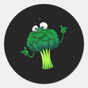 Funny Broccoli Lover Designs For Men Women Vegetar Classic Round Sticker
