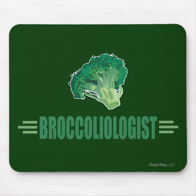 Funny Broccoli Mouse Mat (Front)