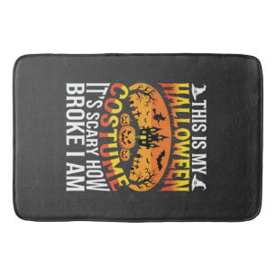 Funny Broke Halloween Costume Haunted House Design Bath Mat