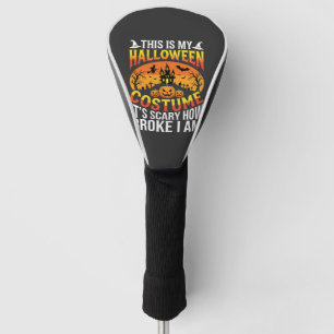 Funny Broke Halloween Costume Haunted House Design Golf Head Cover