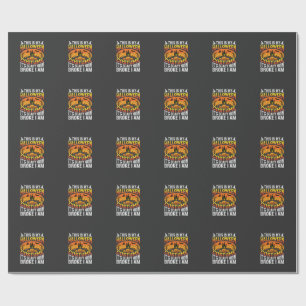 Funny Broke Halloween Costume Haunted House Design Wrapping Paper